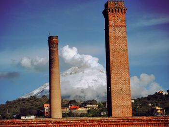 Factory against sky