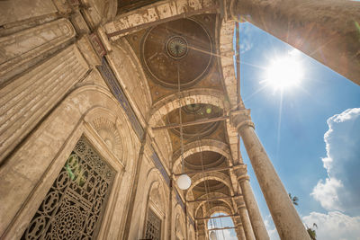 Low angle view of historical building against sky