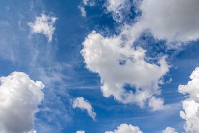 Low angle view of clouds in sky