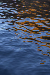 High angle view of rippled lake