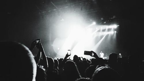 People enjoying music concert