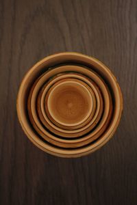 Directly above shot of bowls on table