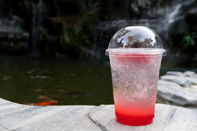 Close-up of ice cream in glass