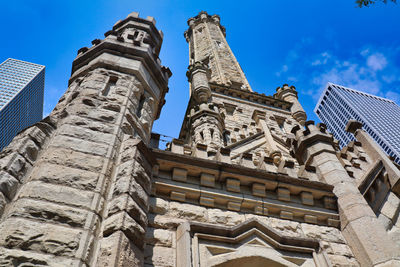 Low angle view of historical building against sky