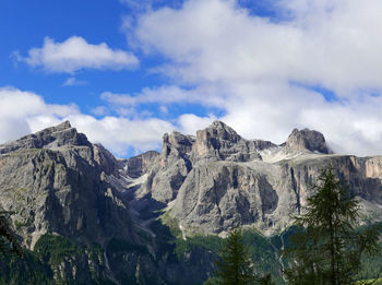 Scenic view of rocky mountains against sky