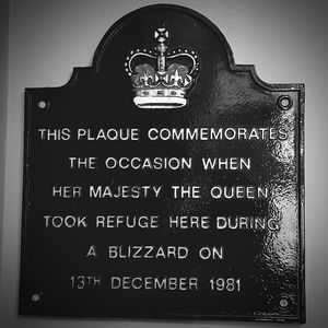 Close-up of information sign