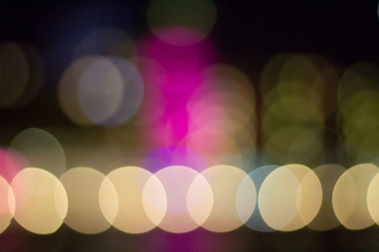 FULL FRAME SHOT OF COLORFUL LIGHTS