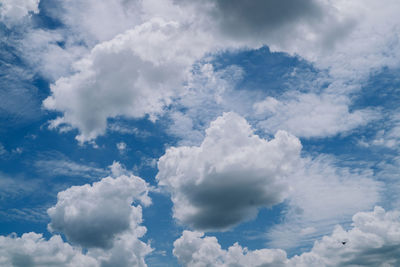 Low angle view of clouds in sky