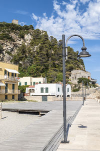 The promenade of varigotti, with houses with colored facades