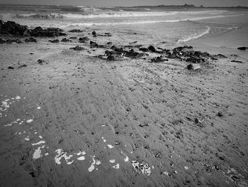 High angle view of beach