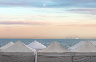 Morning on alki beach, seattle. a pastel kind of day at the alki beach art fair.