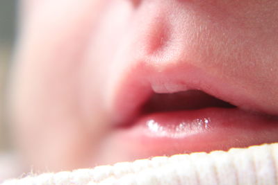 Close-up midsection of newborn child