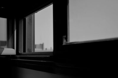 Close-up of window at home