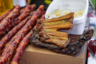 Close-up of food for sale