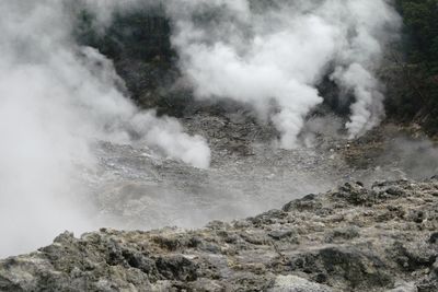 High angle view of gunung salak