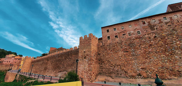 Low angle view of historic building against sky