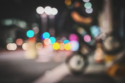 Defocused lights at night