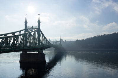 Bridge over river in city