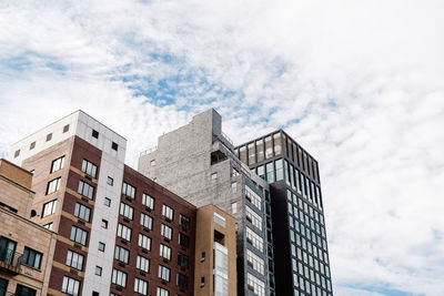 Low angle view of modern building against sky