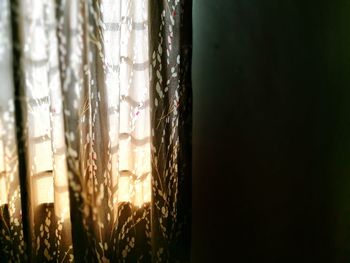 Close-up of curtain against window