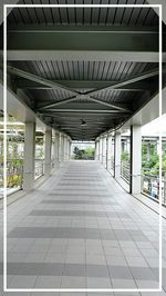 Empty corridor of building