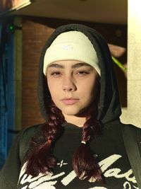 Portrait of young woman