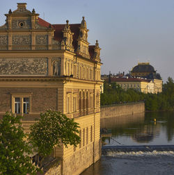 View of historic building against clear sky