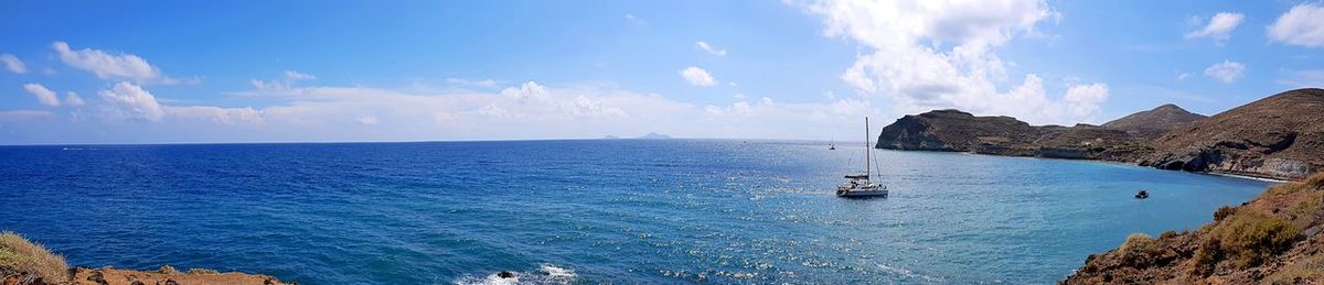 Panoramic view of sea against sky