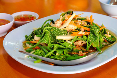 Close-up of food in plate