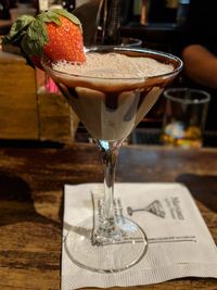 Close-up of drink on table