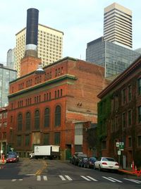 City street with buildings in background