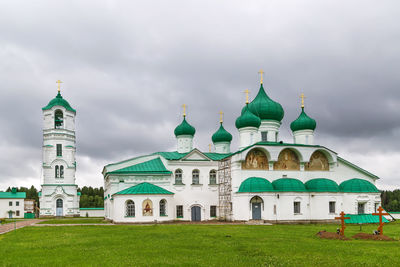 Alexander-svirsky is orthodox monastery in leningrad region, russia. transfiguration cathedral