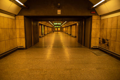 Empty corridor of building