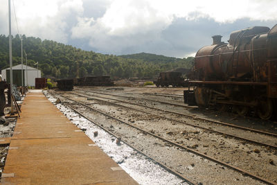 Train on railroad track