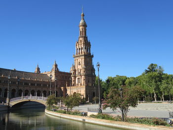 Low angle view of church against clear sky