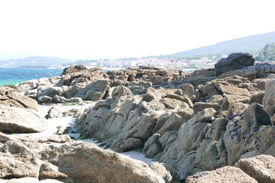 Scenic view of landscape against clear sky