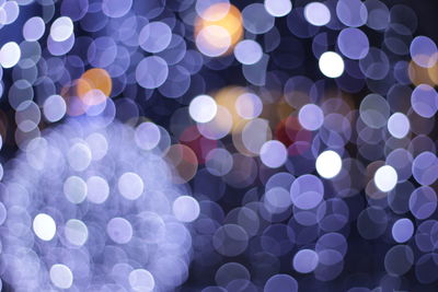 Defocused image of illuminated lights