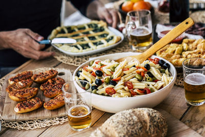 View of food on table