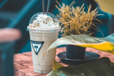 Close-up of coffee cup