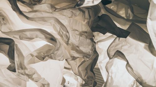 Close-up of crumpled paper