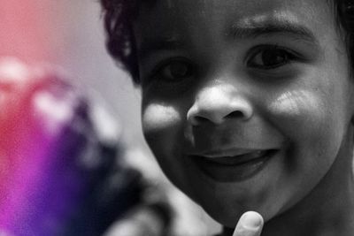 Close-up portrait of cute boy