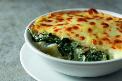 Close-up of meal served in bowl