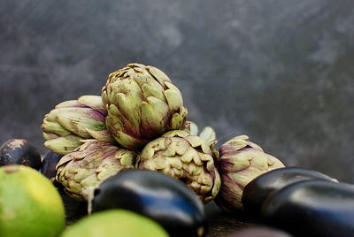 Close-up of bananas on table