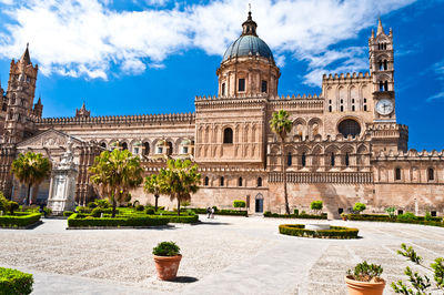 View of historical building against cloudy sky