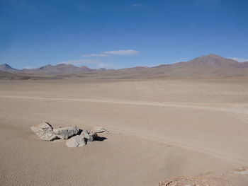 Scenic view of desert against sky