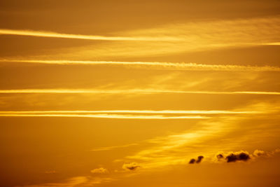 Scenic view of dramatic sky during sunset