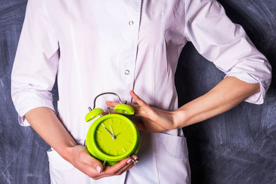 High angle view of man working in traditional clothing
