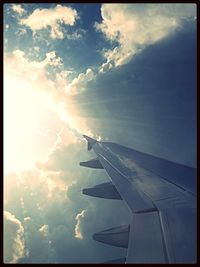 Low angle view of cloudy sky