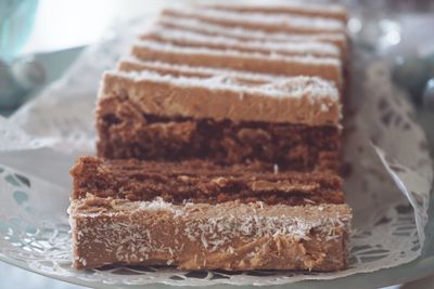 Close-up of cake in plate