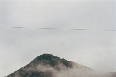 Low angle view of mountain against sky